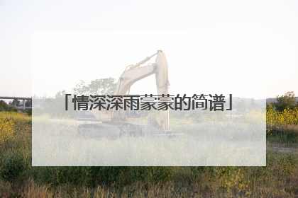 情深深雨蒙蒙的简谱