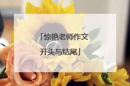 惊艳老师作文开头与结尾