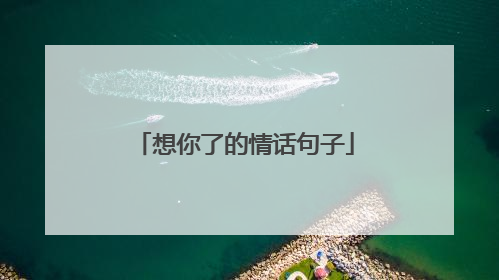 想你了的情话句子