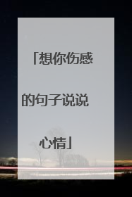 想你伤感的句子说说心情