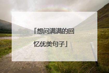 想问满满的回忆优美句子