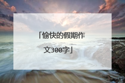 愉快的假期作文300字