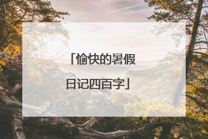 愉快的暑假日记四百字