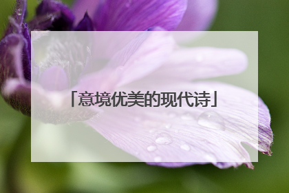 意境优美的现代诗
