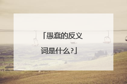 愚蠢的反义词是什么?