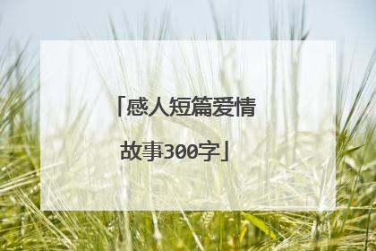 感人短篇爱情故事300字