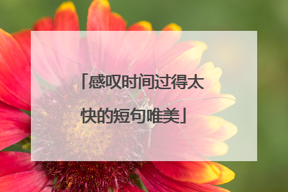 感叹时间过得太快的短句唯美