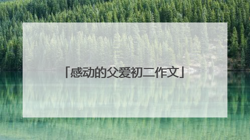 感动的父爱初二作文