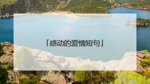 感动的爱情短句