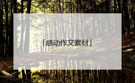 感动作文素材
