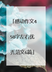 感动作文450字左右优秀范文6篇