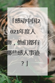 感动中国2021年度人物,他们都有哪些感人事迹?