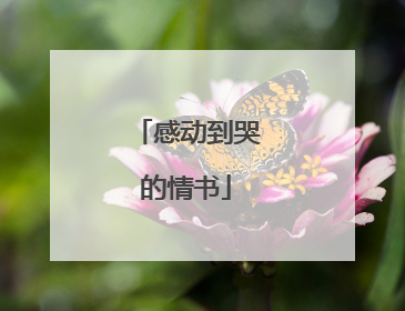 感动到哭的情书