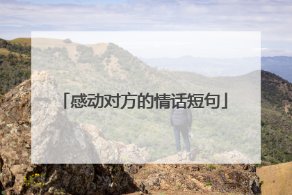 感动对方的情话短句