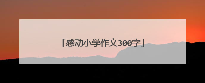 感动小学作文300字