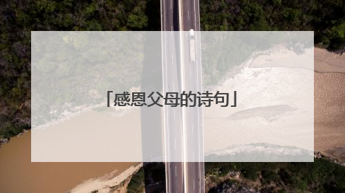 感恩父母的诗句