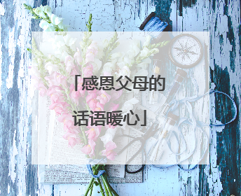 感恩父母的话语暖心