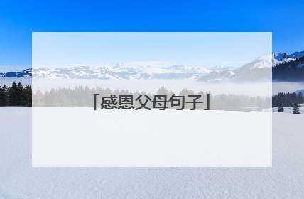 感恩父母句子