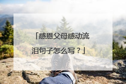 感恩父母感动流泪句子怎么写？