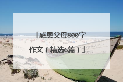 感恩父母800字作文(精选6篇)