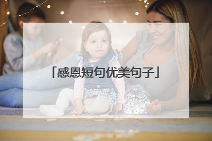感恩短句优美句子