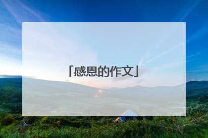 感恩的作文