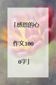 感恩的心作文1000字