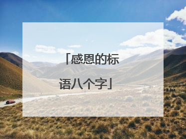 感恩的标语八个字