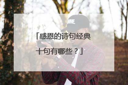 感恩的诗句经典十句有哪些？