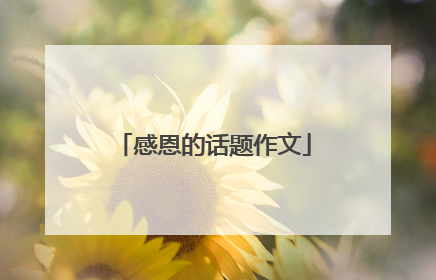 感恩的话题作文