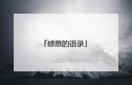 感恩的语录