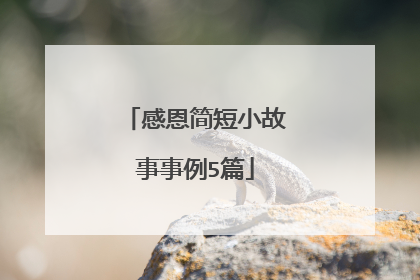 感恩简短小故事事例5篇