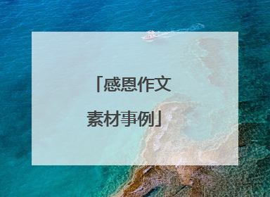 感恩作文素材事例