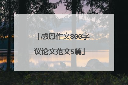 感恩作文800字议论文范文5篇