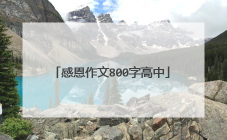 感恩作文800字高中