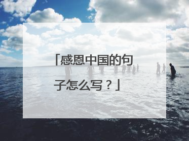 感恩中国的句子怎么写？