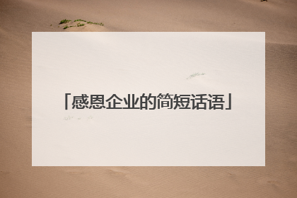 感恩企业的简短话语