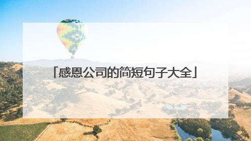感恩公司的简短句子大全