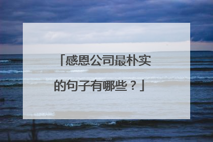 感恩公司最朴实的句子有哪些?