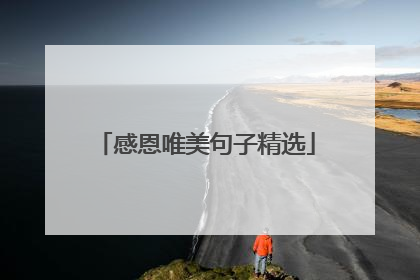 感恩唯美句子精选