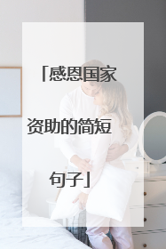 感恩国家资助的简短句子