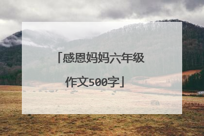 感恩妈妈六年级作文500字