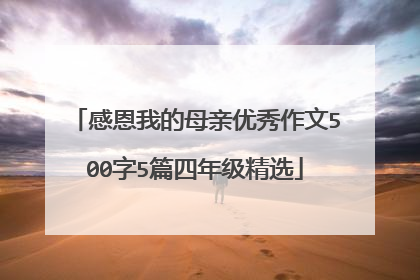 感恩我的母亲优秀作文500字5篇四年级精选