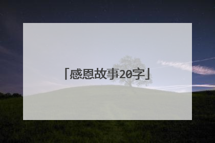 感恩故事20字