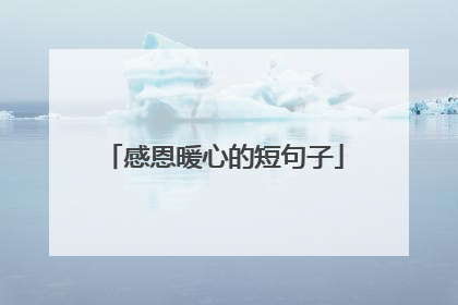 感恩暖心的短句子