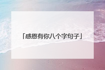感恩有你八个字句子
