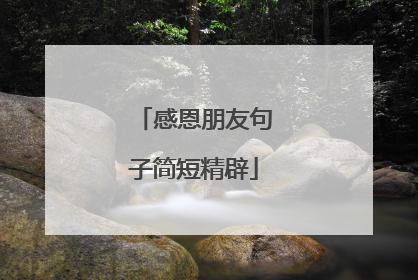 感恩朋友句子简短精辟