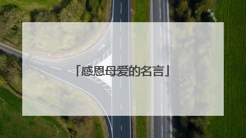 感恩母爱的名言