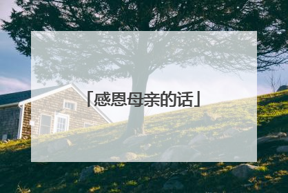 感恩母亲的话