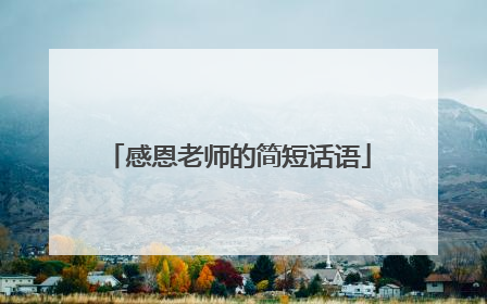 感恩老师的简短话语
